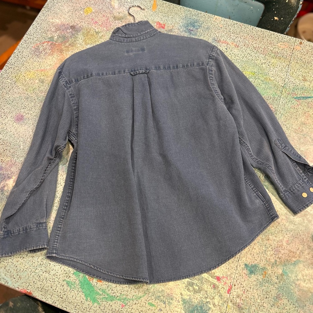 Deep Blue Waffled Button Down - image 2